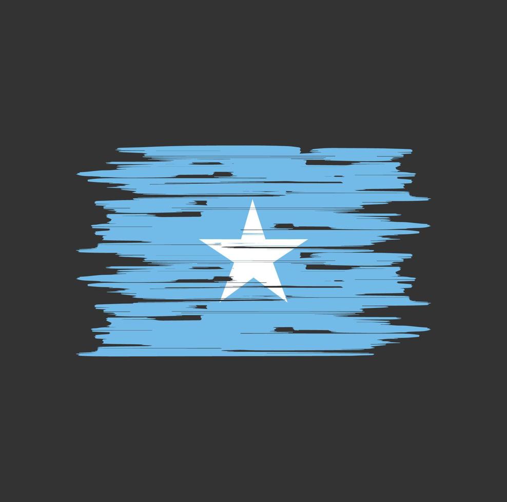 cepillo de bandera de somalia vector
