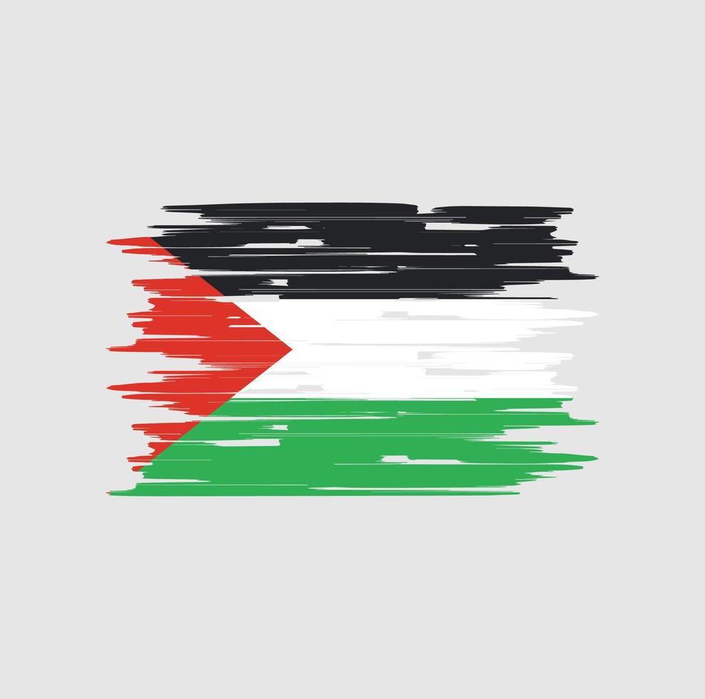 Palestine Flag Brush vector