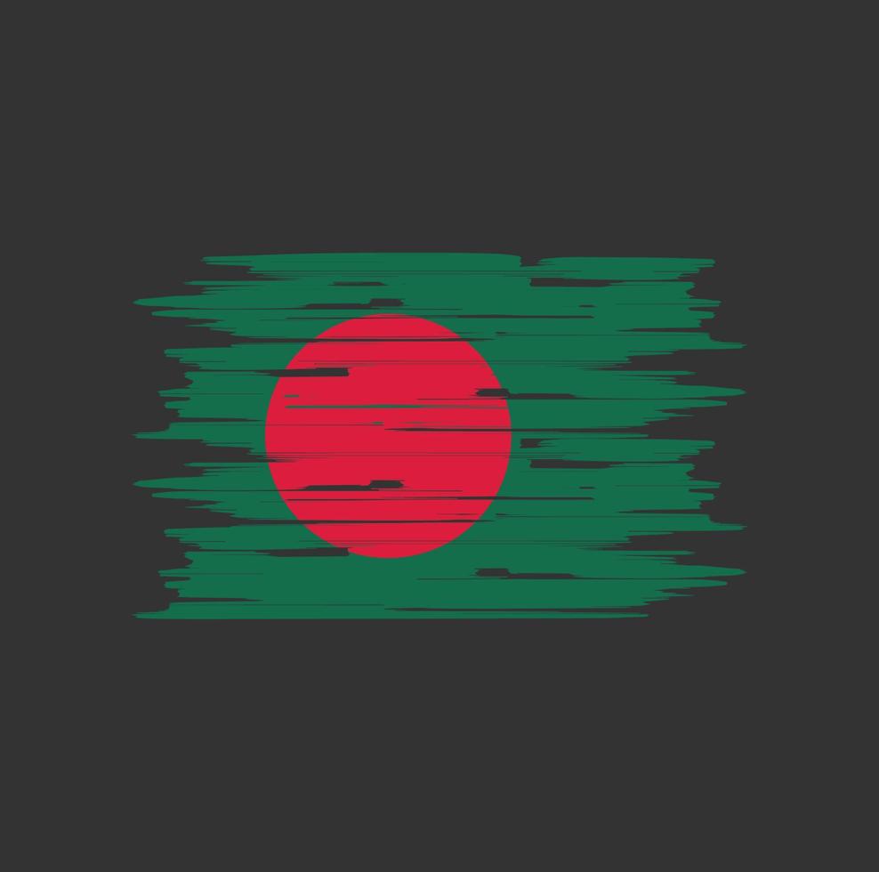 Bangladesh Flag Brush vector