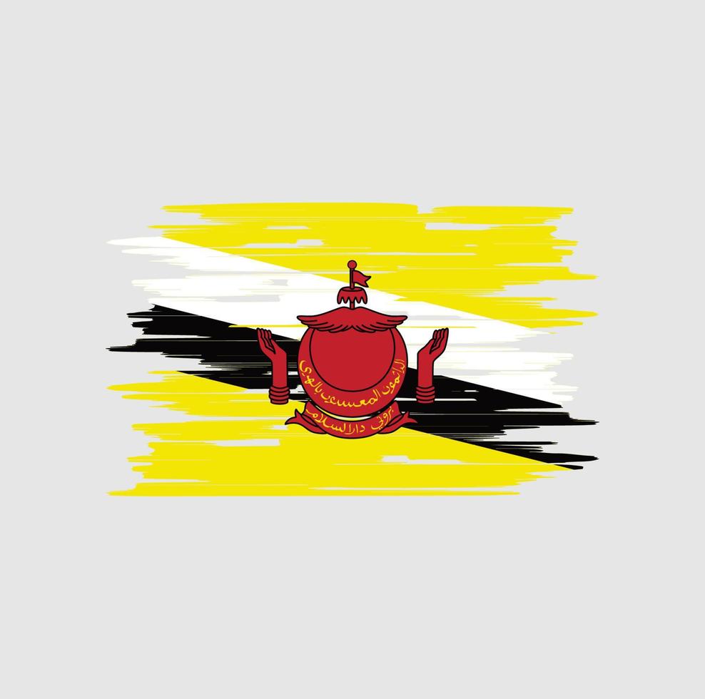 Brunei Flag Brush vector