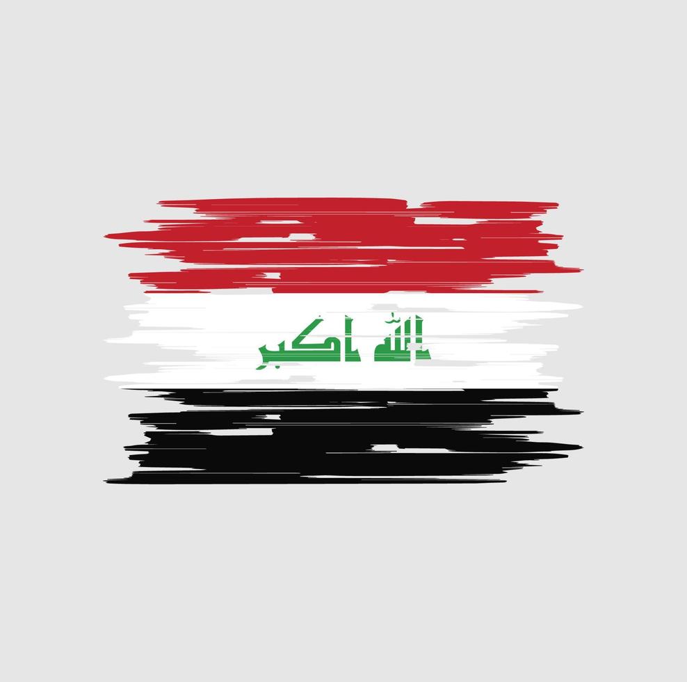 Iraq Flag Brush vector