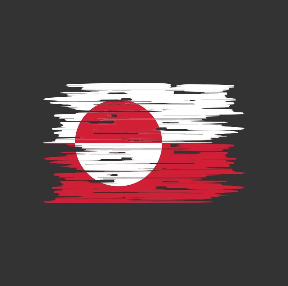 Greenland Flag Brush vector