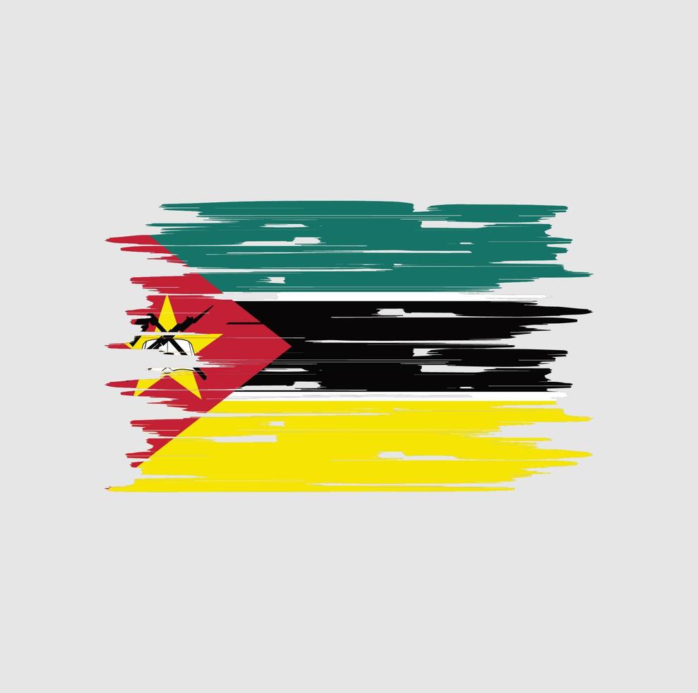Mozambique Flag Brush vector