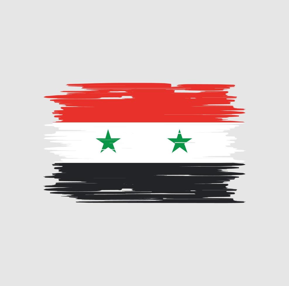 pincel de bandera de siria vector