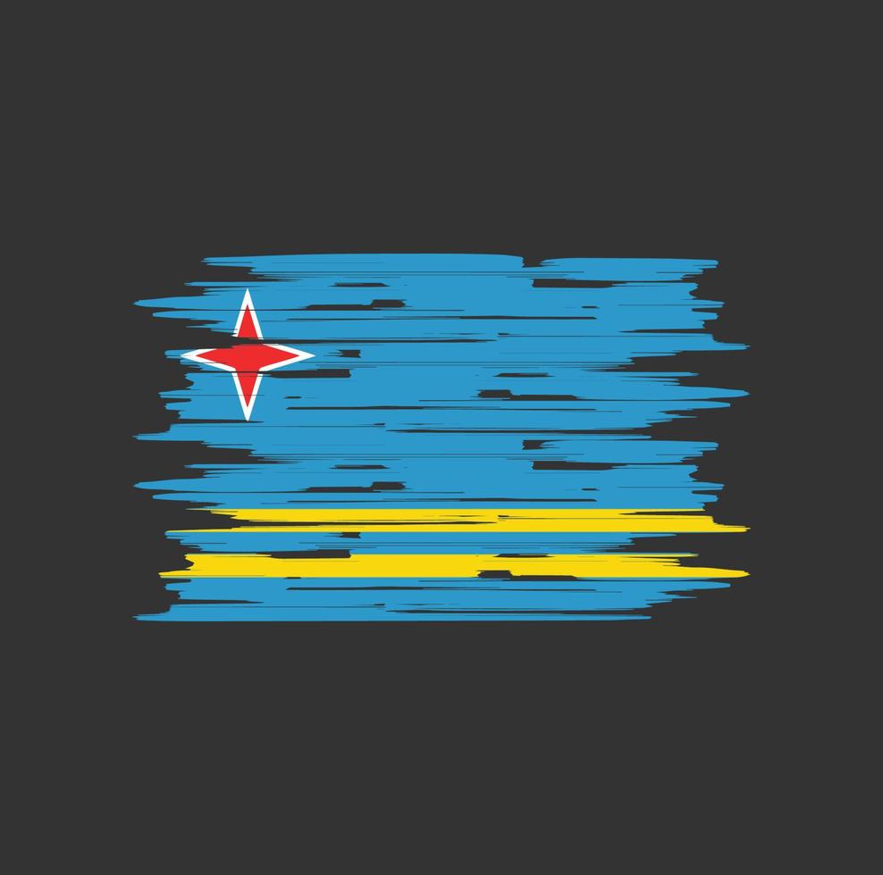 Aruba Flag Brush vector