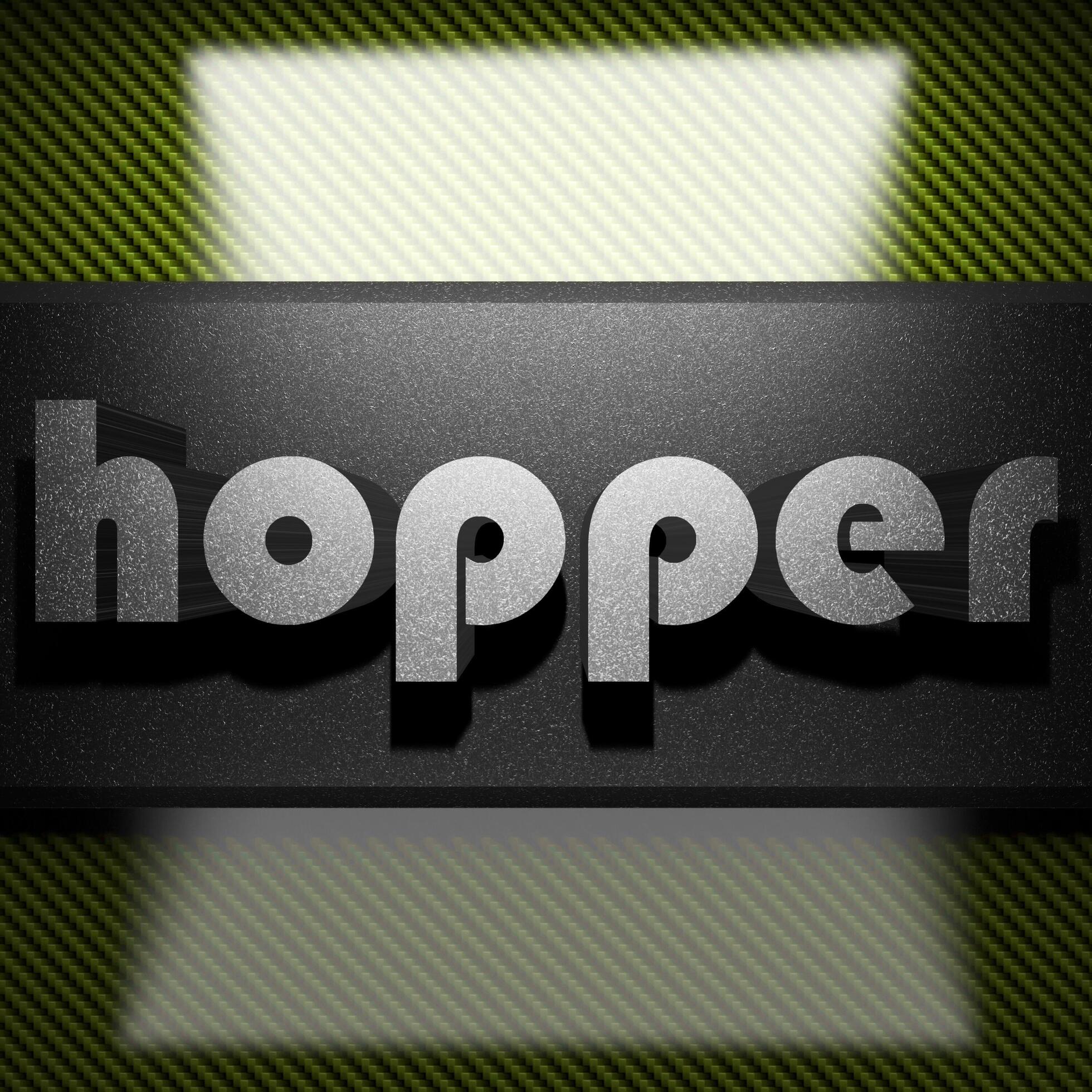 hopper word of iron on carbon 6129744 Stock Photo at Vecteezy
