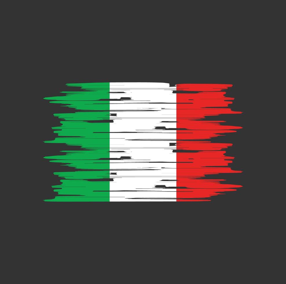 cepillo de bandera de italia vector