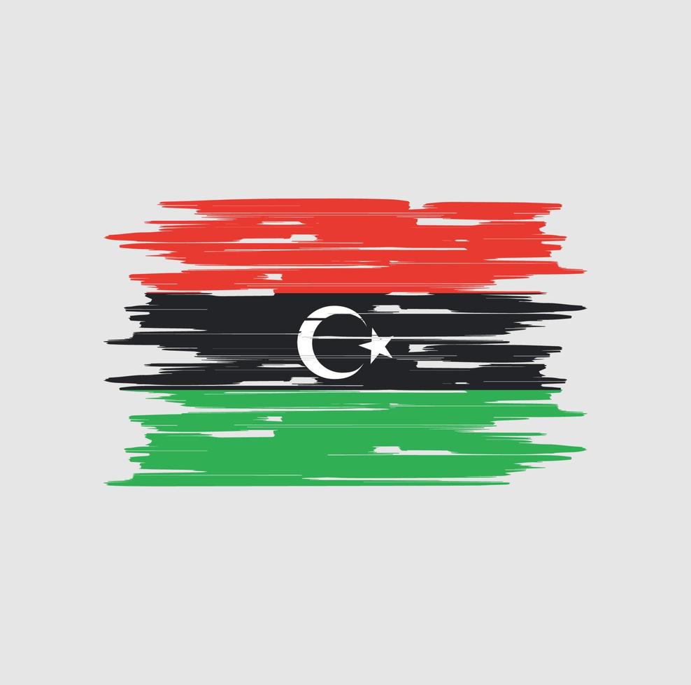 Libya Flag Brush vector