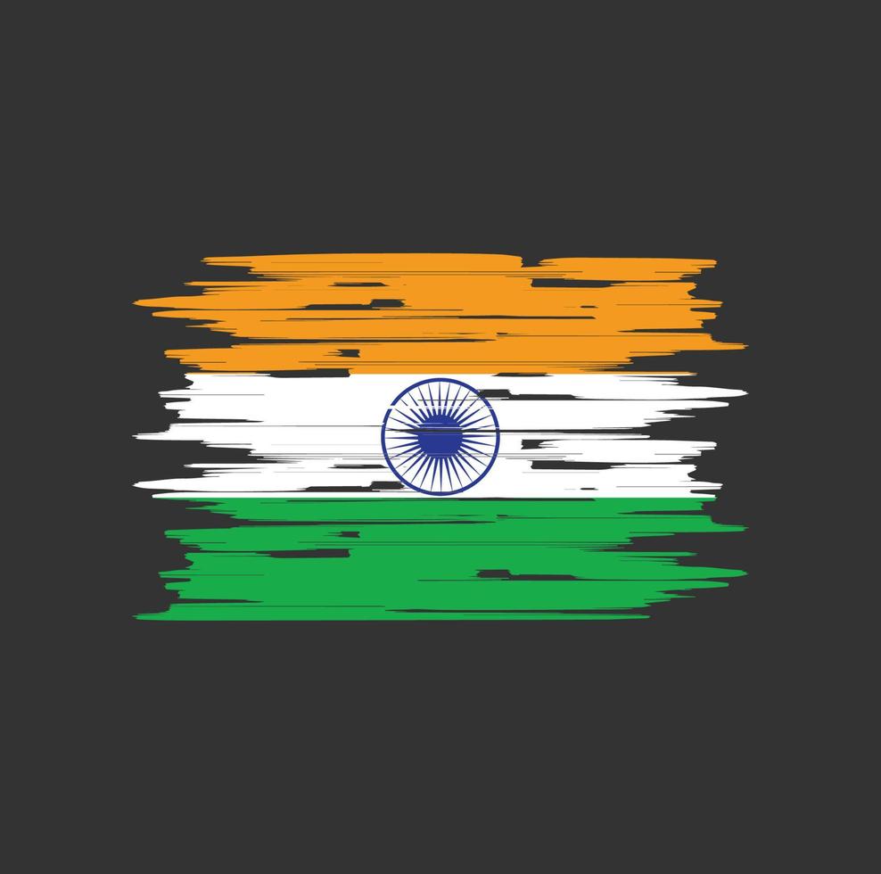 India Flag Brush vector