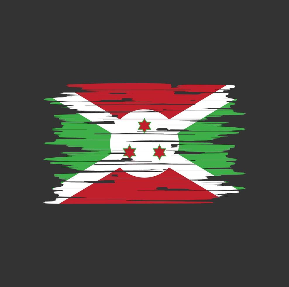 Burundi Flag Brush vector