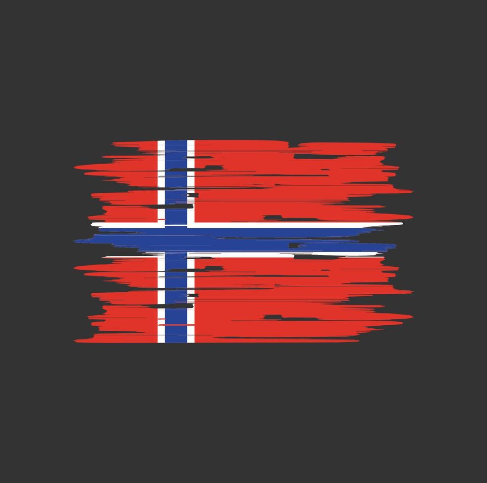 Norway Flag Brush vector