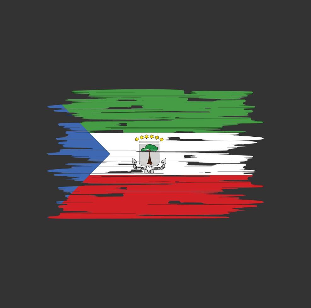 Equatorial Guinea Flag Brush vector