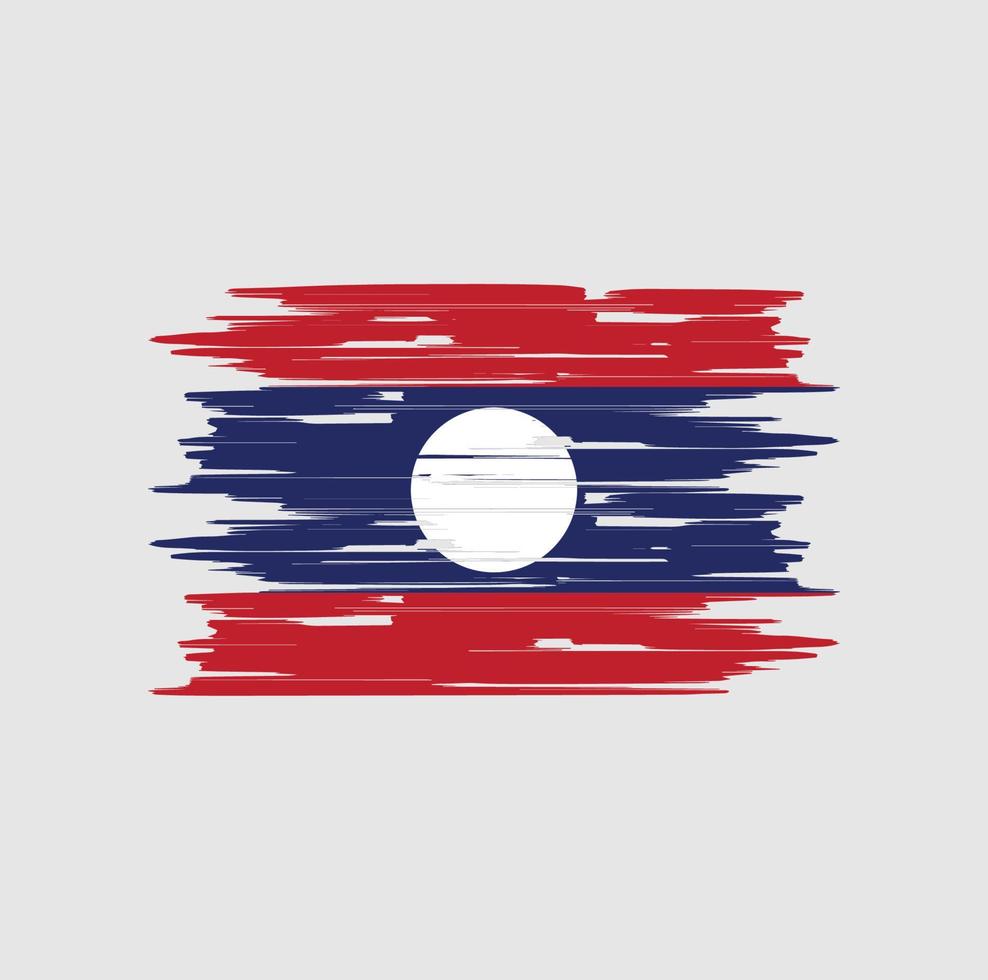 Laos Flag Brush vector