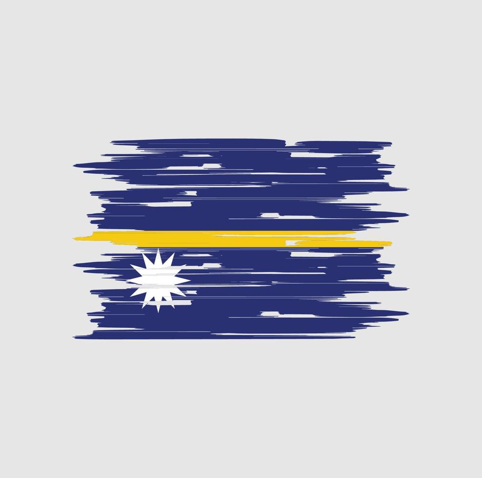 Nauru Flag Brush vector