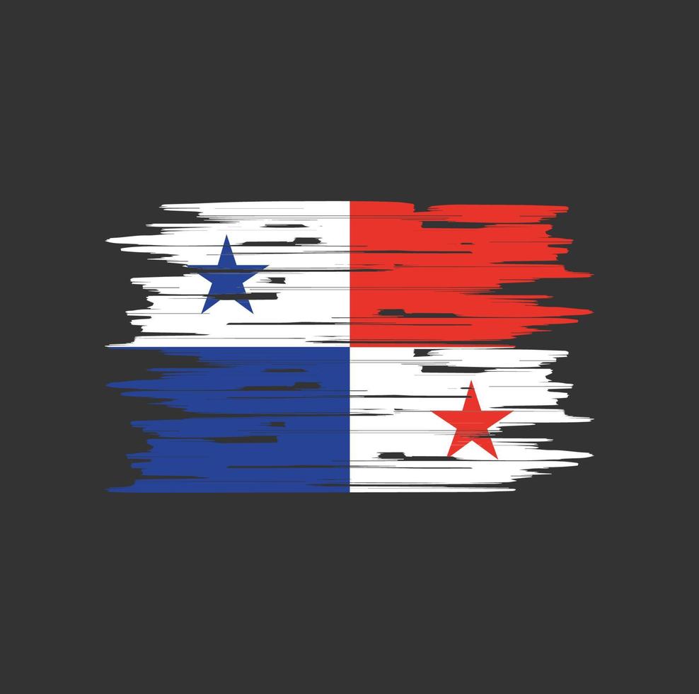 cepillo de la bandera de Panamá vector