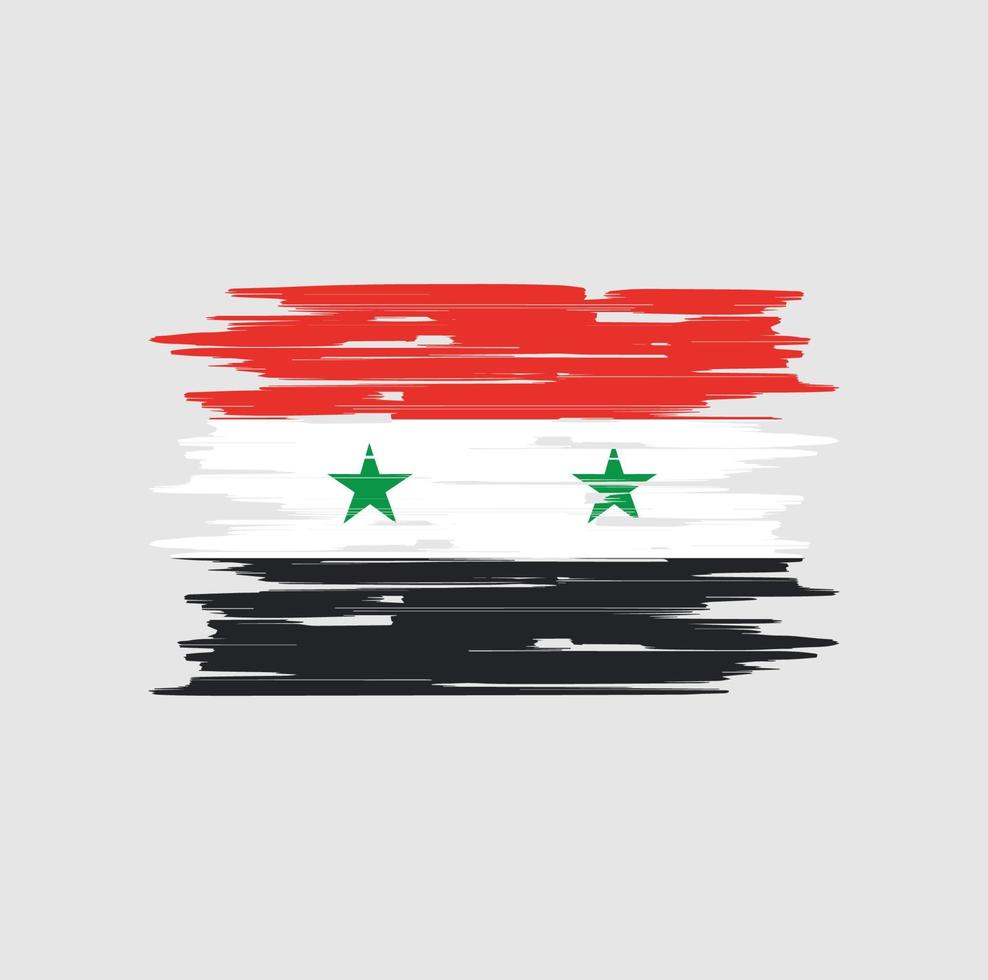 pincel de bandera de siria vector