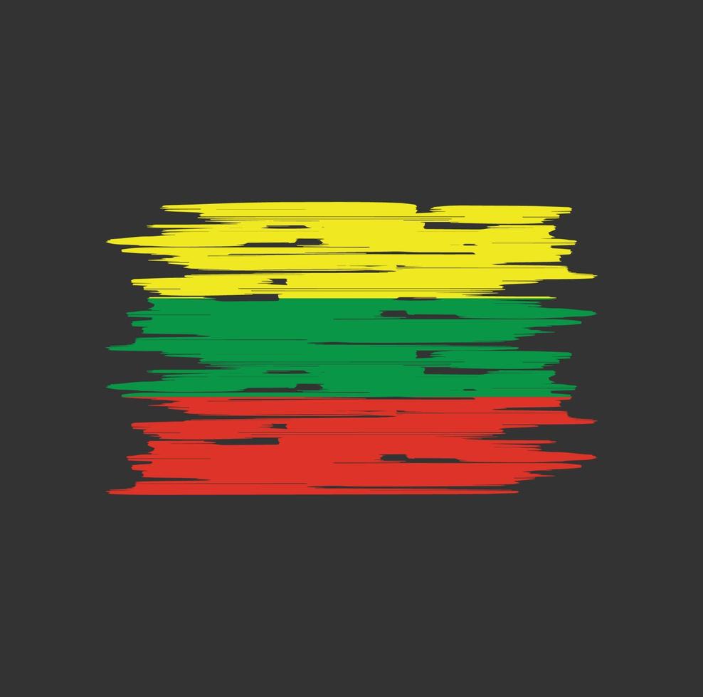 Lithuania Flag Brush vector
