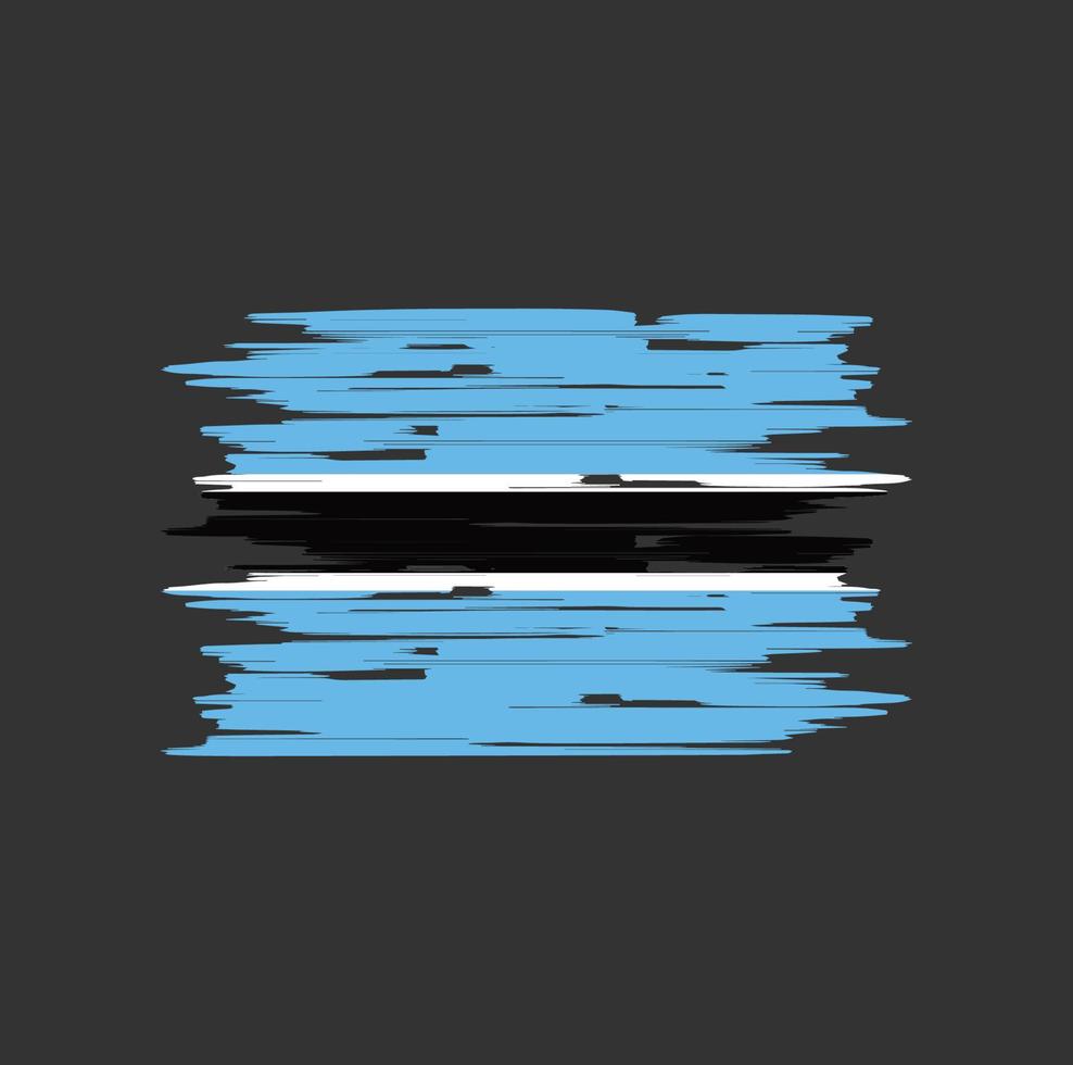 Botswana Flag Brush vector