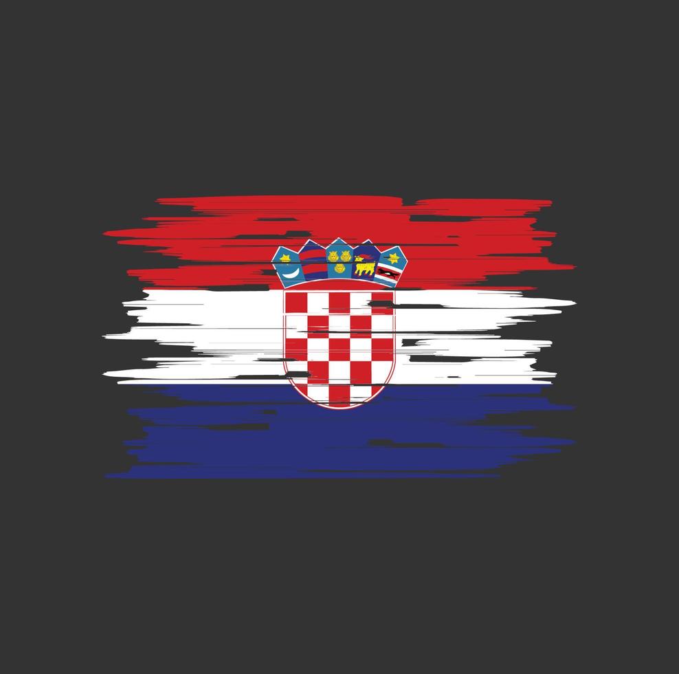 Croatia Flag Brush vector