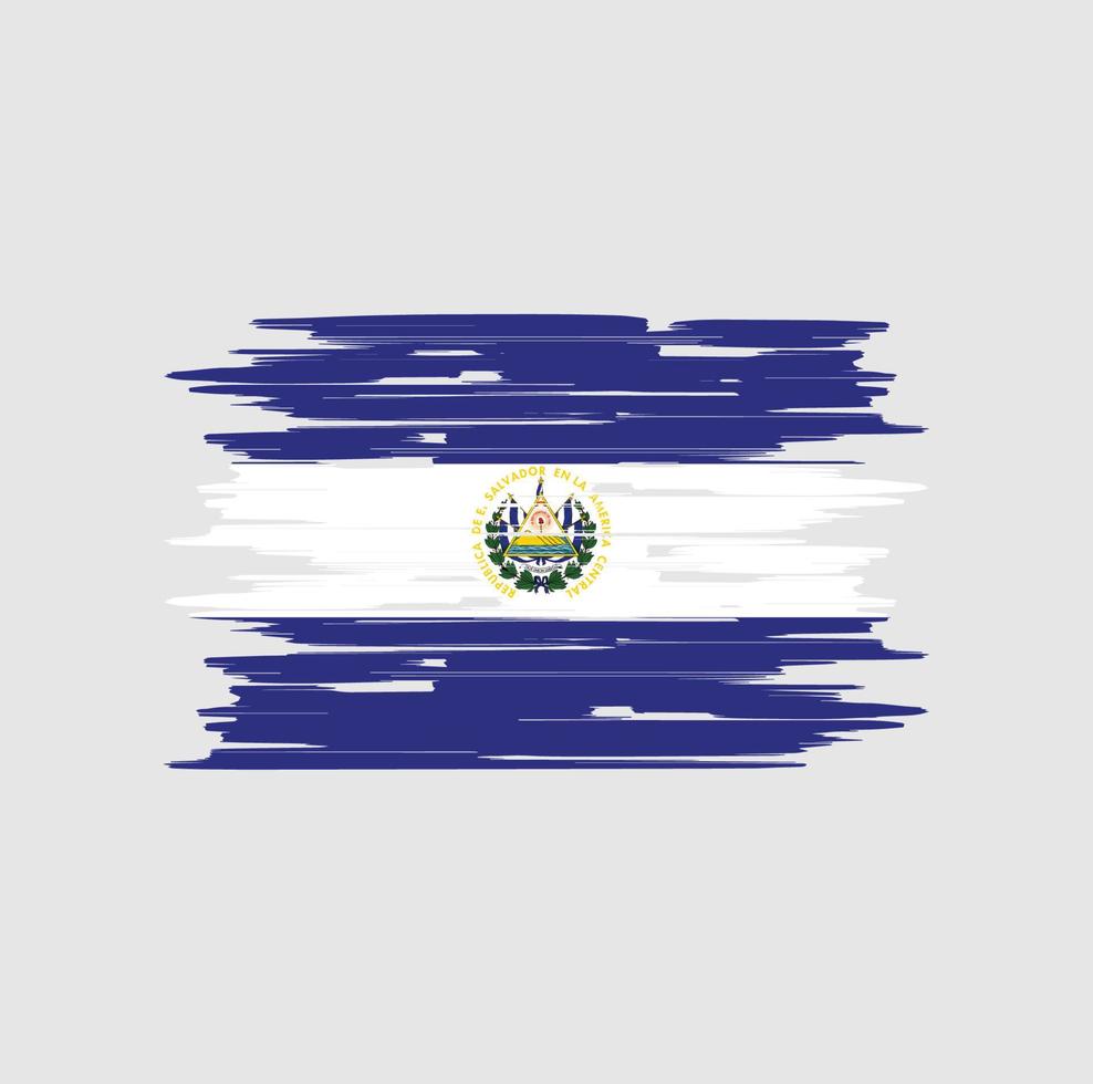 El Salvador Flag Brush vector