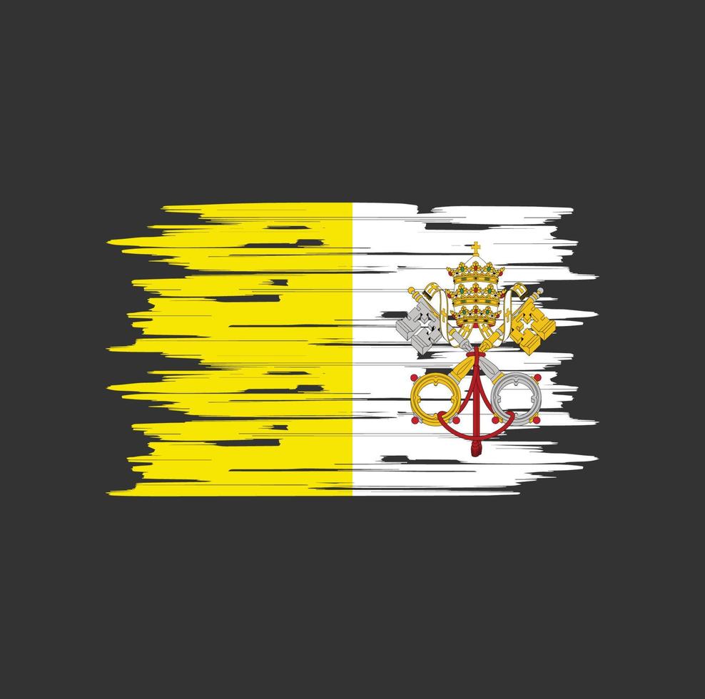 Vatican Flag Brush vector