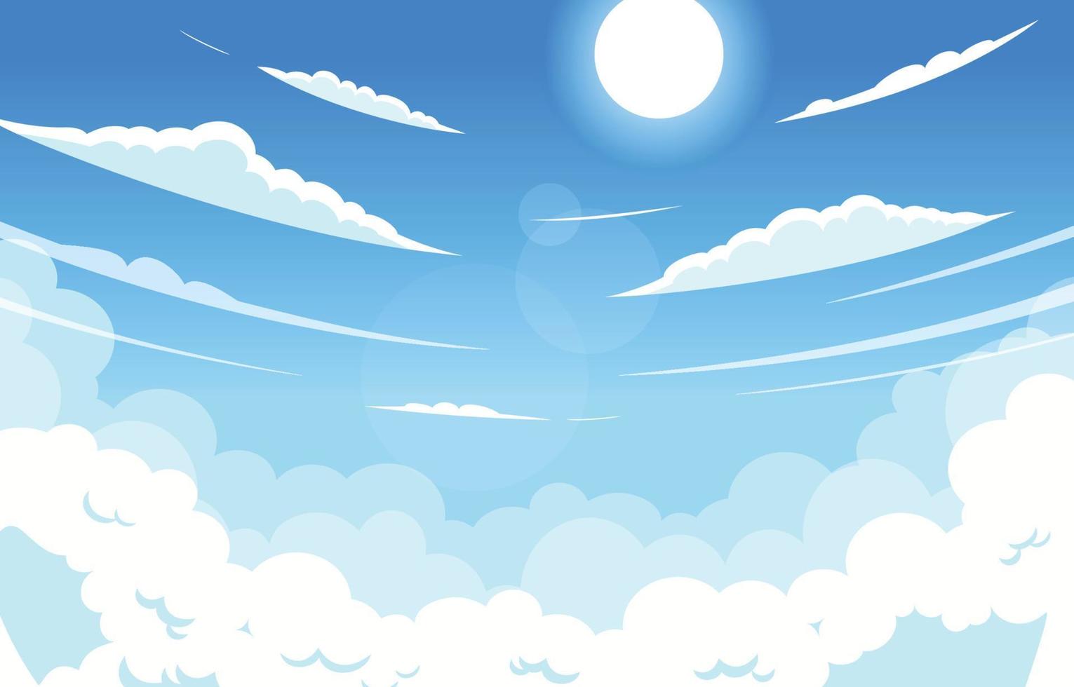 Blue Sky And Cloud Background vector