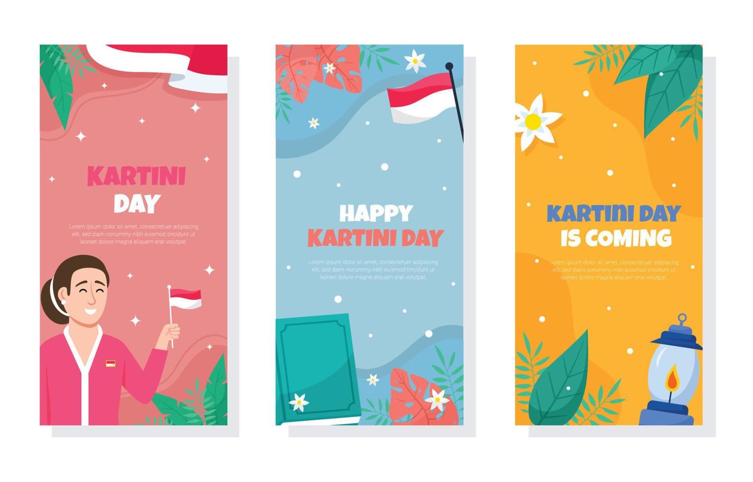 Kartini Day Template Banner vector