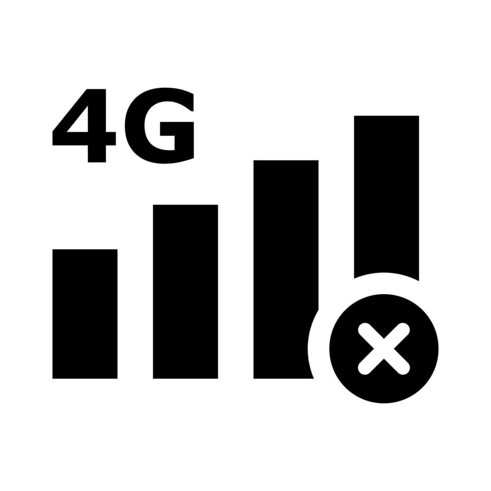 no Signal icon flat vector