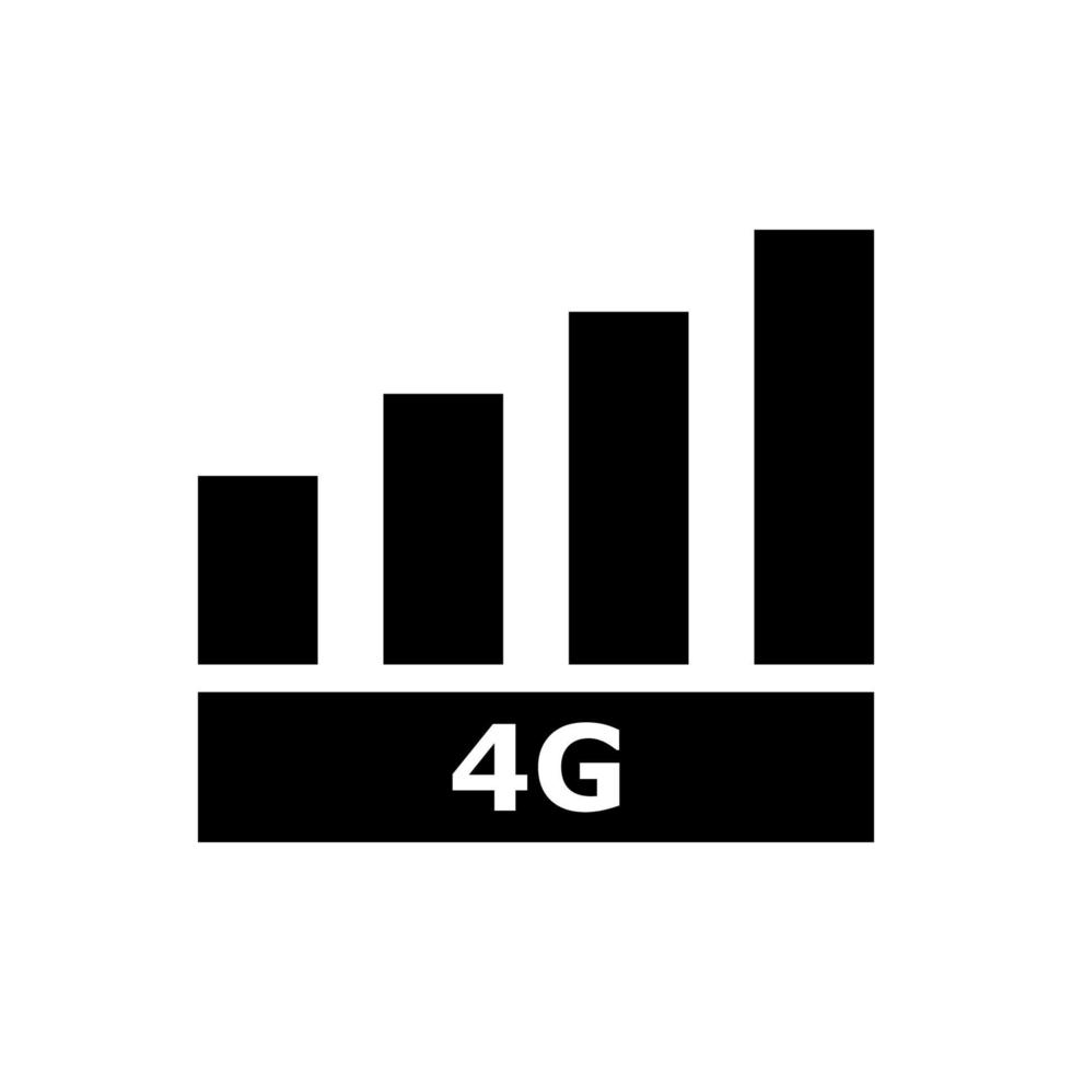 Signal icon flat 4G icon logo vector