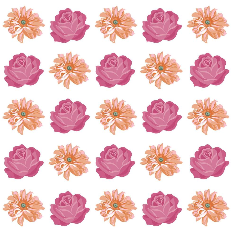 floreciente prado de verano de patrones sin fisuras. fondo vegetal para moda, fondos de pantalla, impresión. muchas flores diferentes en el campo. Millefleurs de estilo Liberty. diseño floral de moda vector