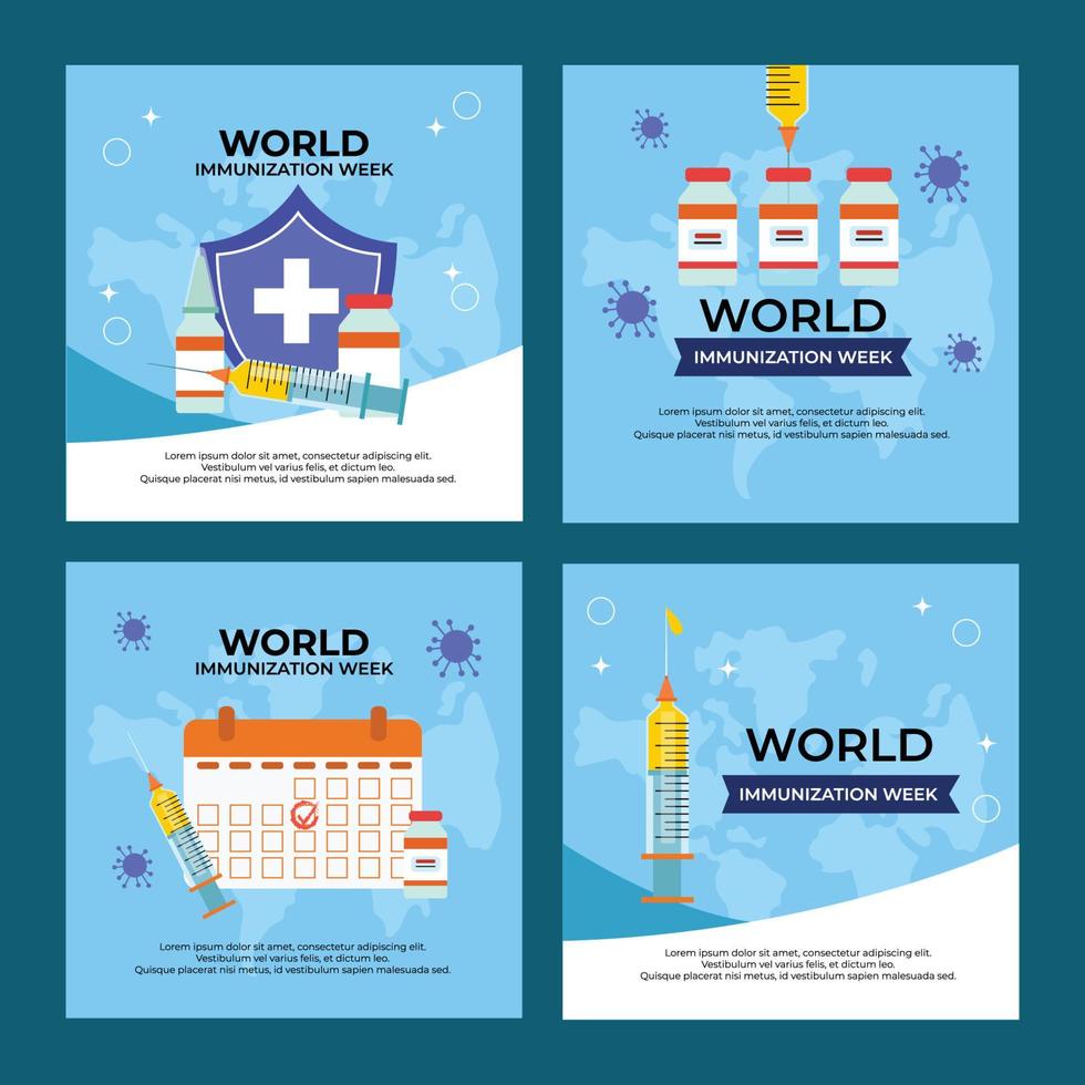 World Immunazation Social Media vector