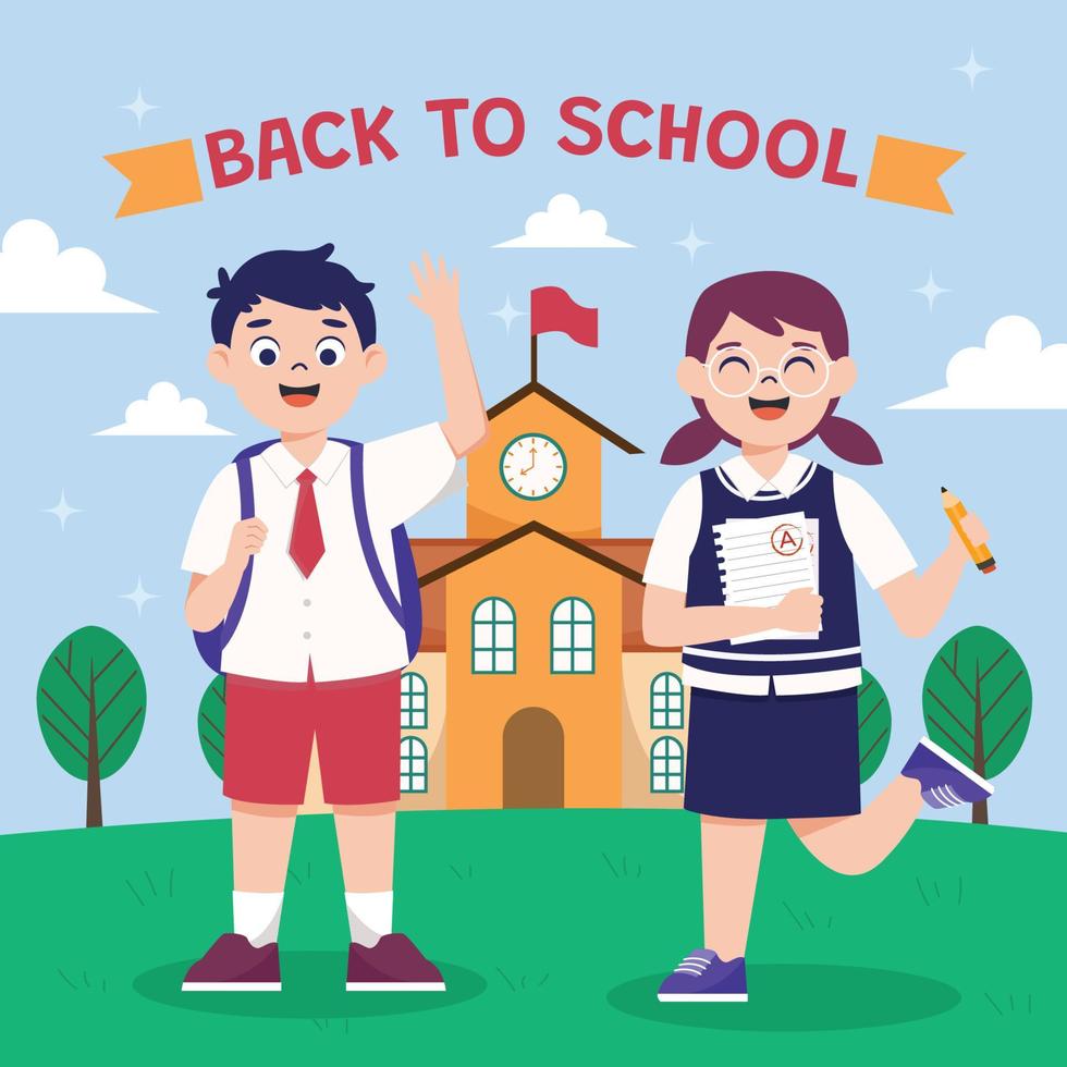 Student Characters Back To School vector