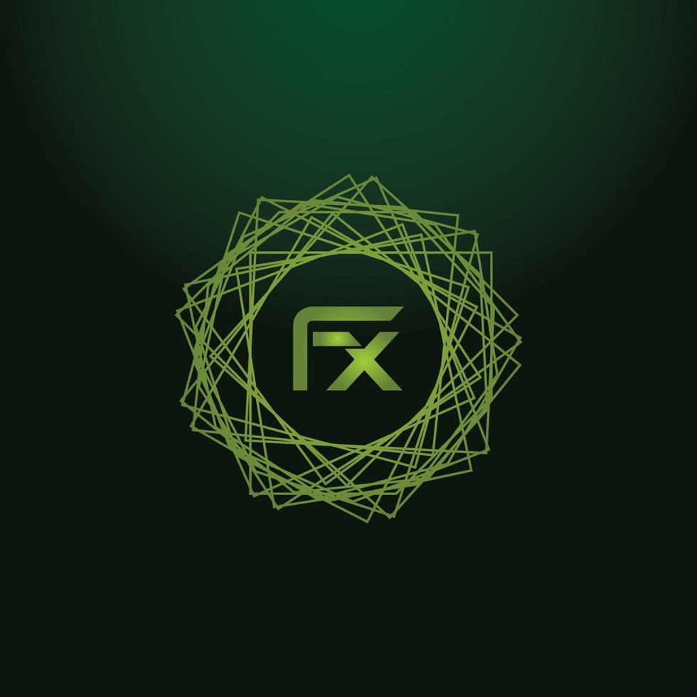 FX letter logo design on black background. FX creative initials letter logo concept. fx icon design. vector