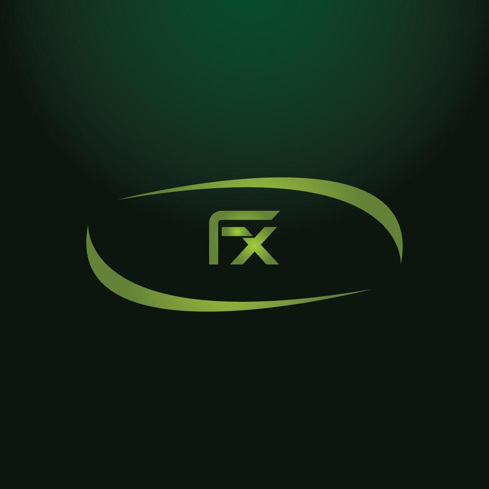 FX letter logo design on black background. FX creative initials letter logo concept. fx icon design. vector