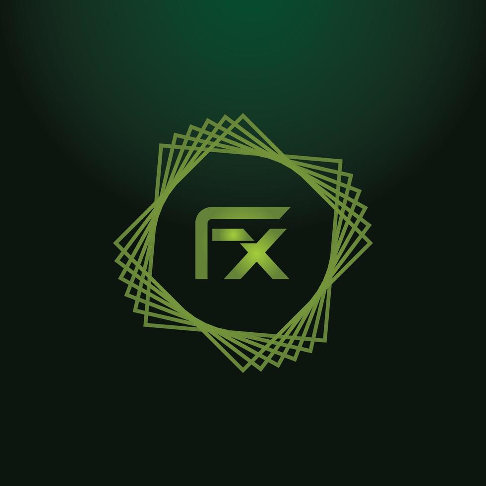 FX letter logo design on black background. FX creative initials letter logo concept. fx icon design. vector