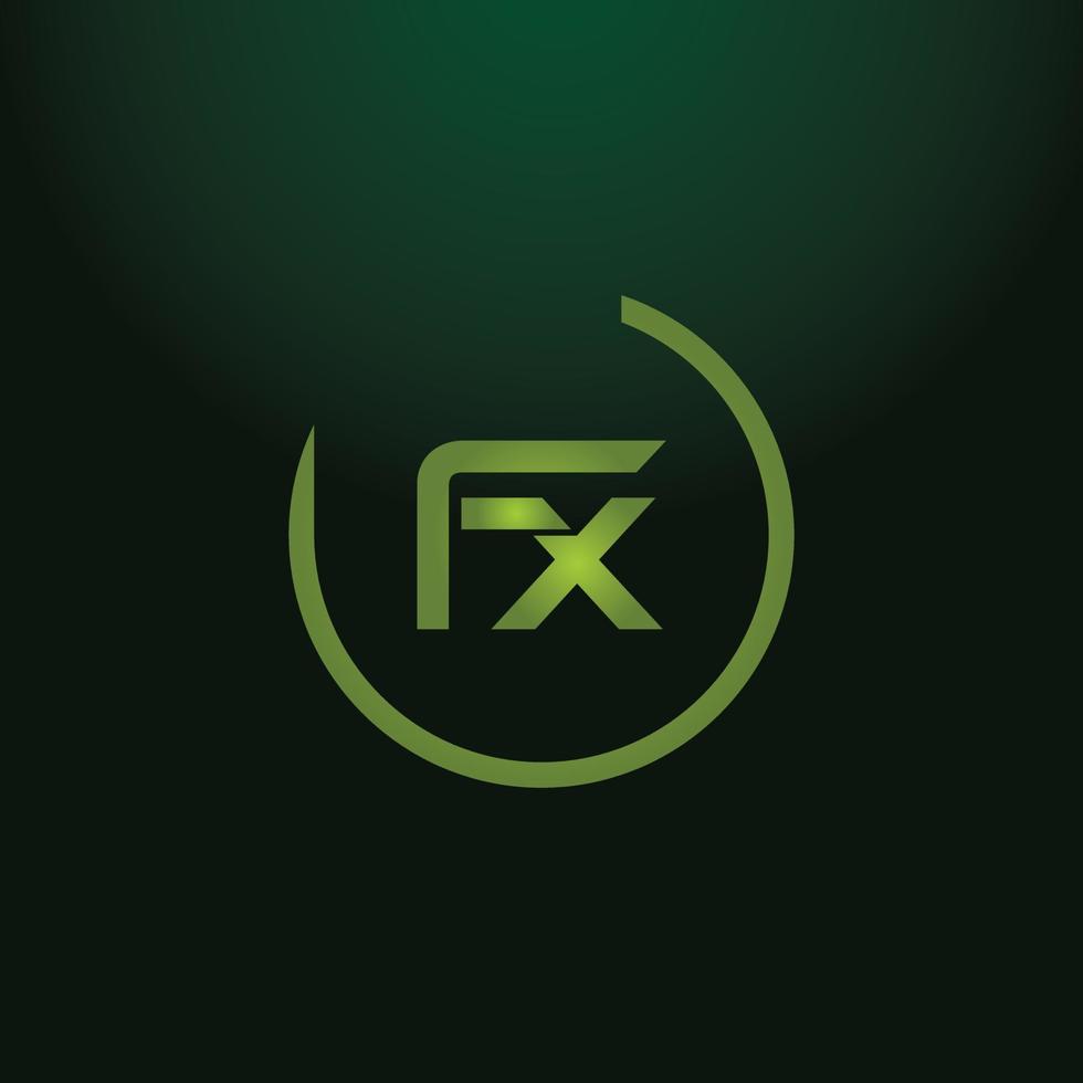 FX letter logo design on black background. FX creative initials letter logo concept. fx icon design. vector