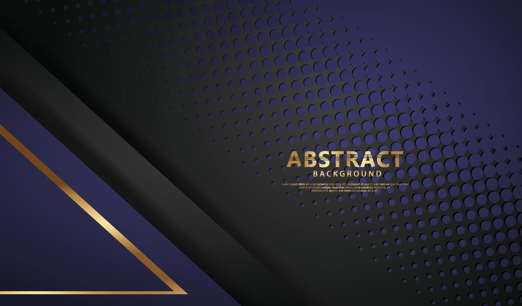Luxury dark blue and black overlap layers background vector