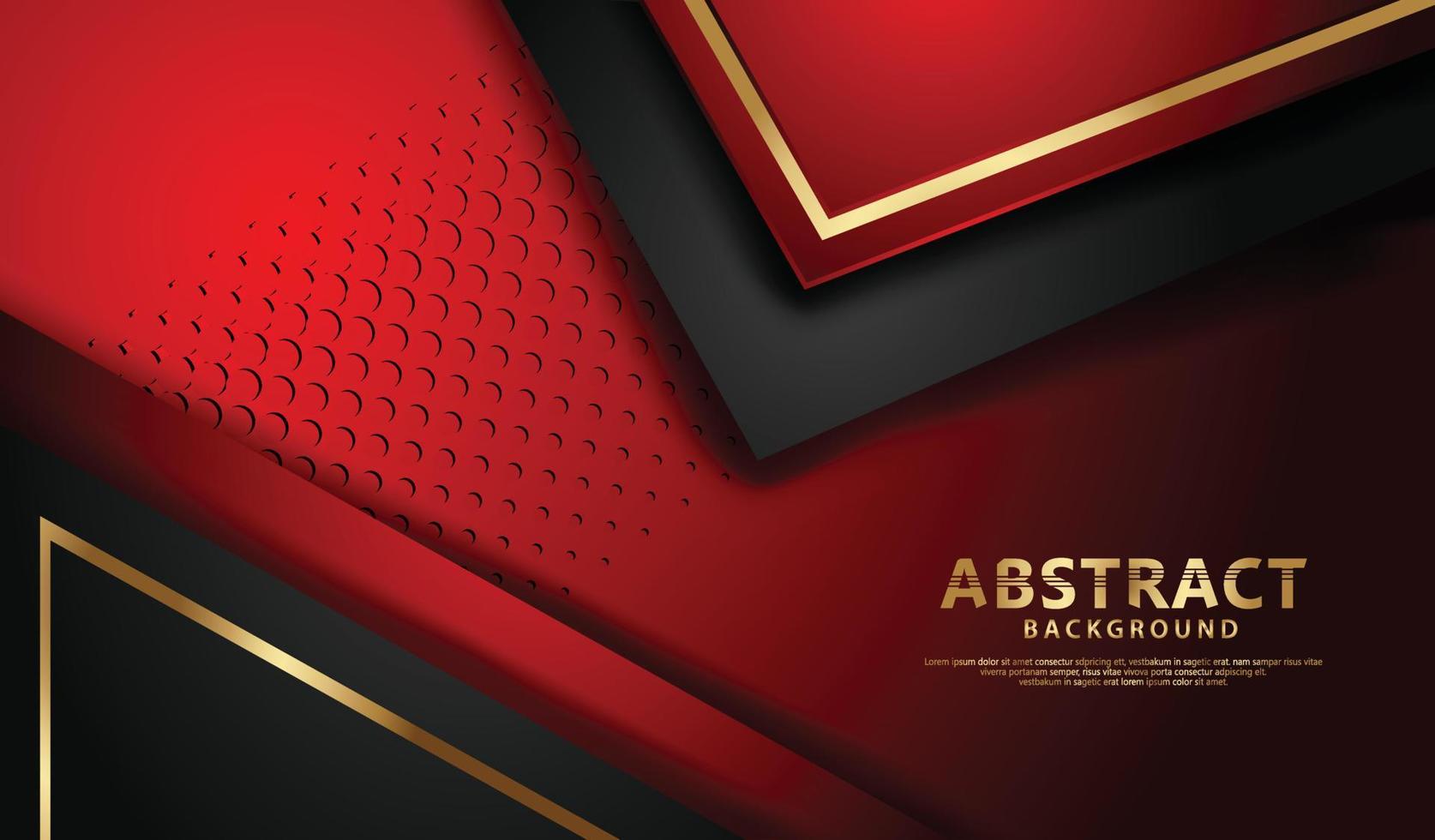 Luxury dark red and black overlap layers background vector