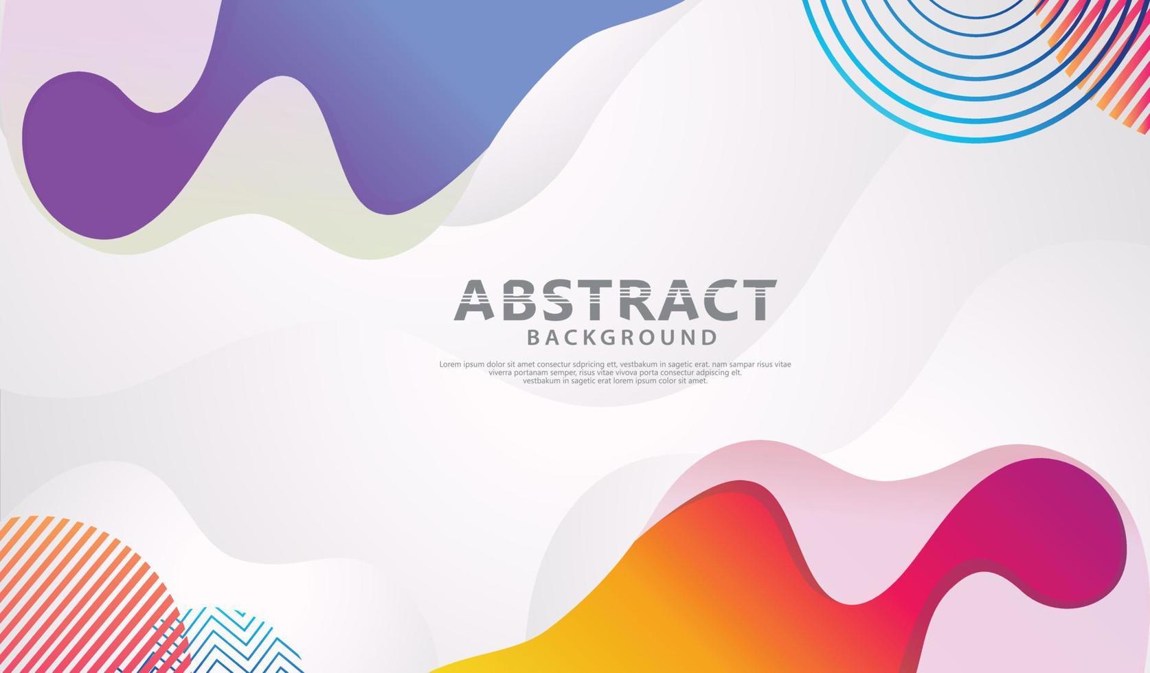 Dynamic style banner design with fluid color gradient elements vector