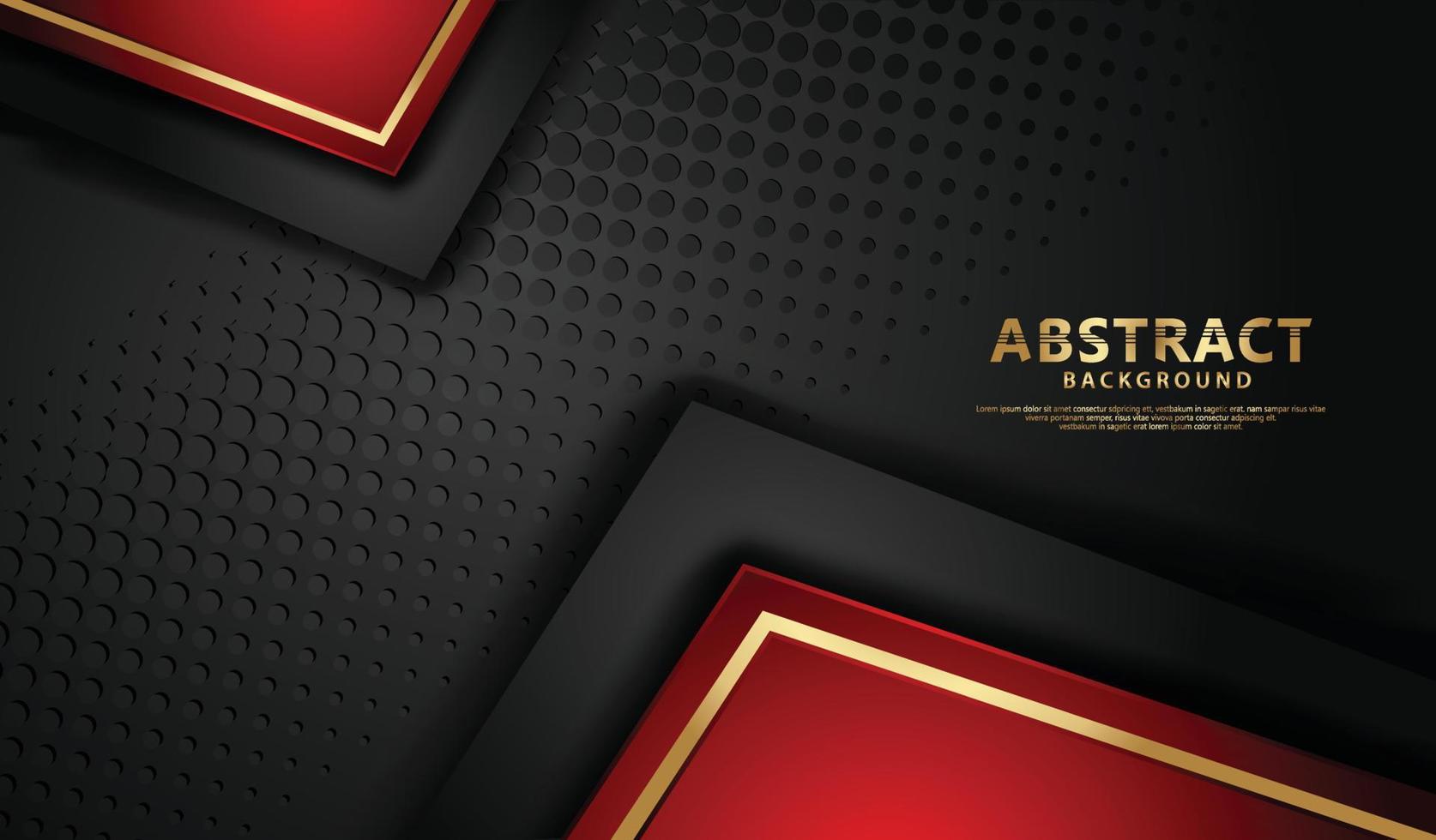 Luxury dark red and black overlap layers background vector