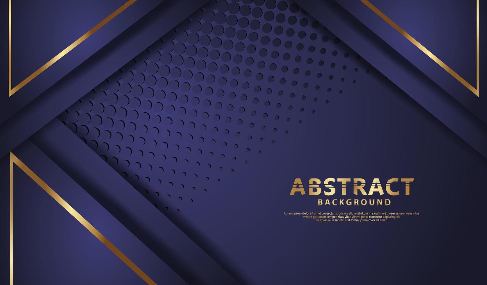 Luxury dark blue overlap layers background vector