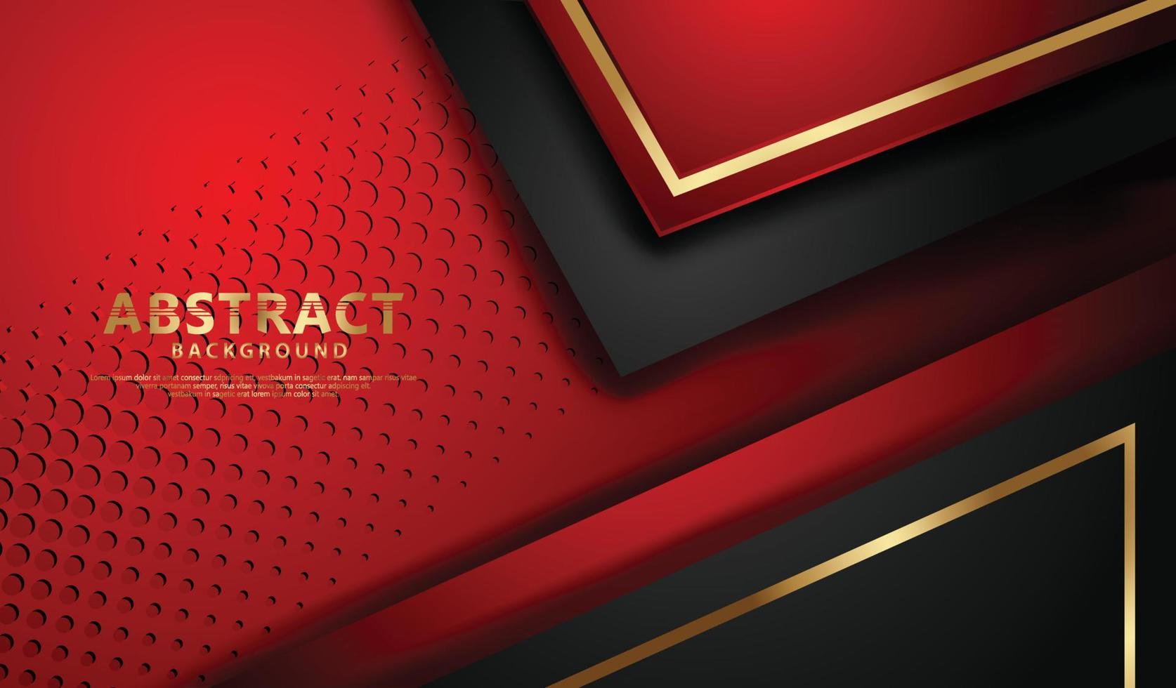 Luxury dark red and black overlap layers background vector