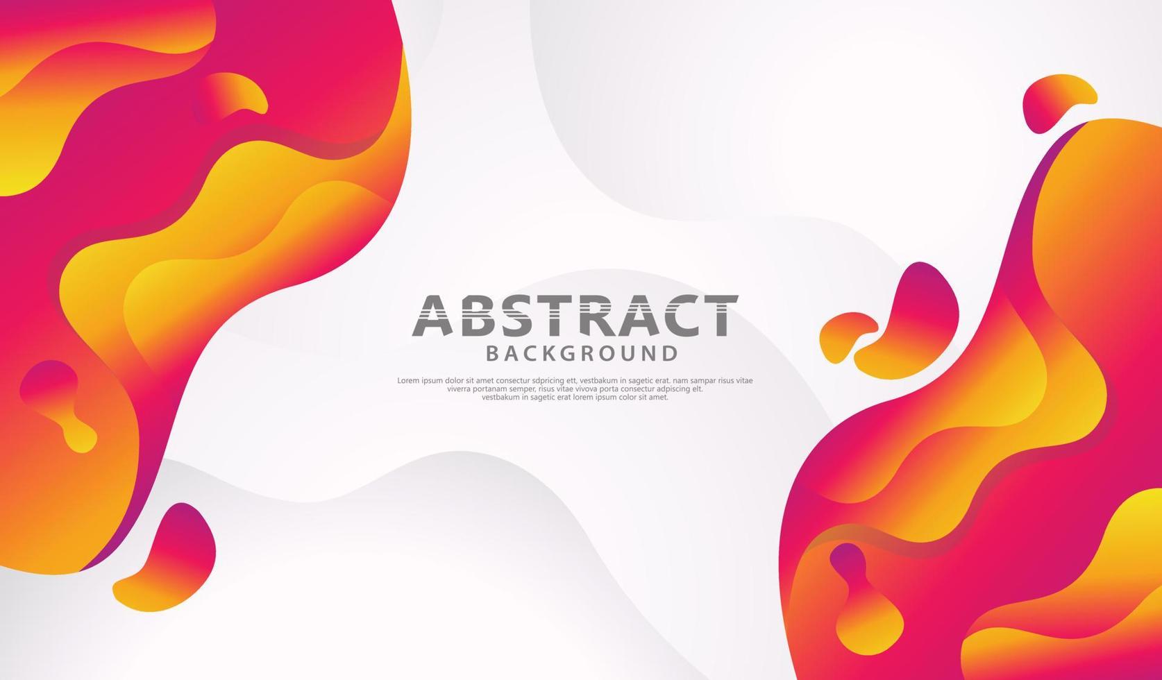 Dynamic style banner design with fluid color gradient elements vector