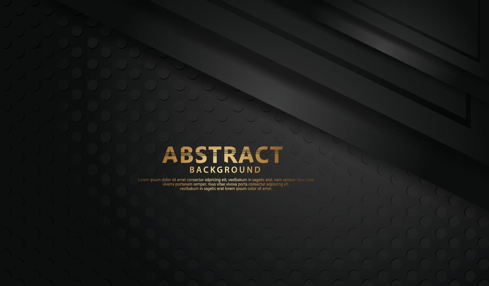 Elegant and futuristic abstract line gold on dots black background vector