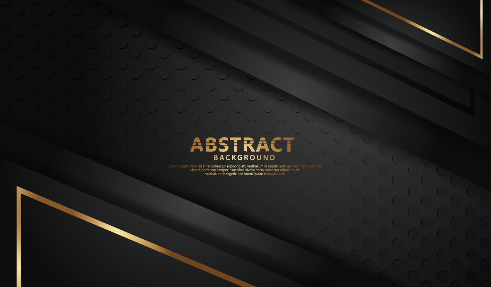 Elegant and futuristic abstract line gold on dots black background vector