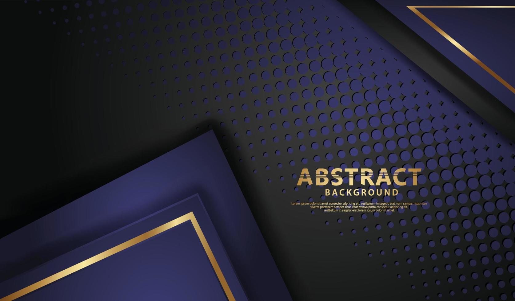 Luxury dark blue and black overlap layers background vector