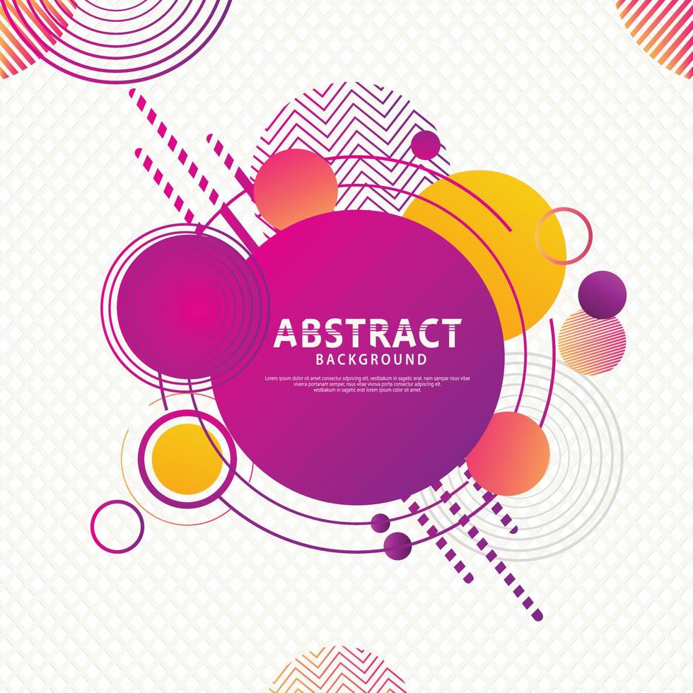 Dynamic and futuristic abstract geometric modern circles with pattern background. vector