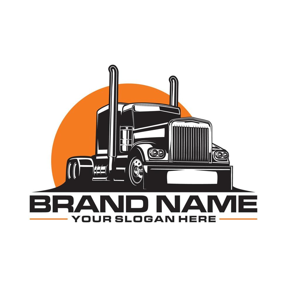 trucking logo, truck trailer logo vector