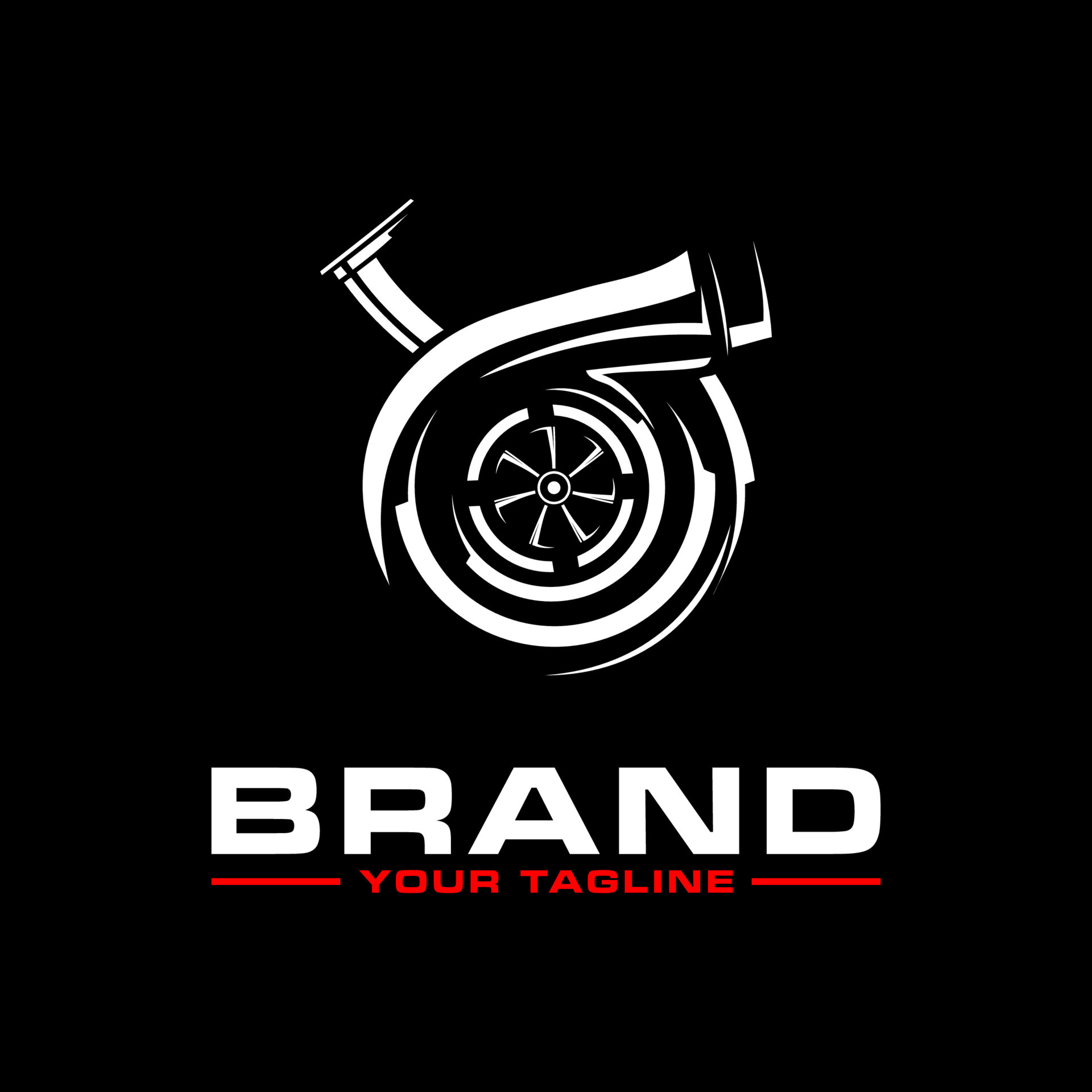 turbo car logo with black background 6132623 Vector Art at Vecteezy