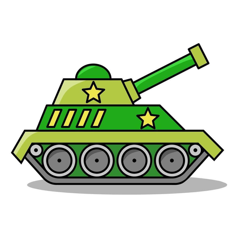 Tank vector with outline